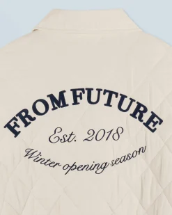 FROM FUTURE Outerwear Giacca Bomber Trapuntata Sabbiadeldeserto Cheap