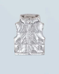 FROM FUTURE Outerwear Piumino Crackle Argento Flash Sale