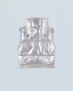 FROM FUTURE Outerwear Piumino Crackle Argento Flash Sale