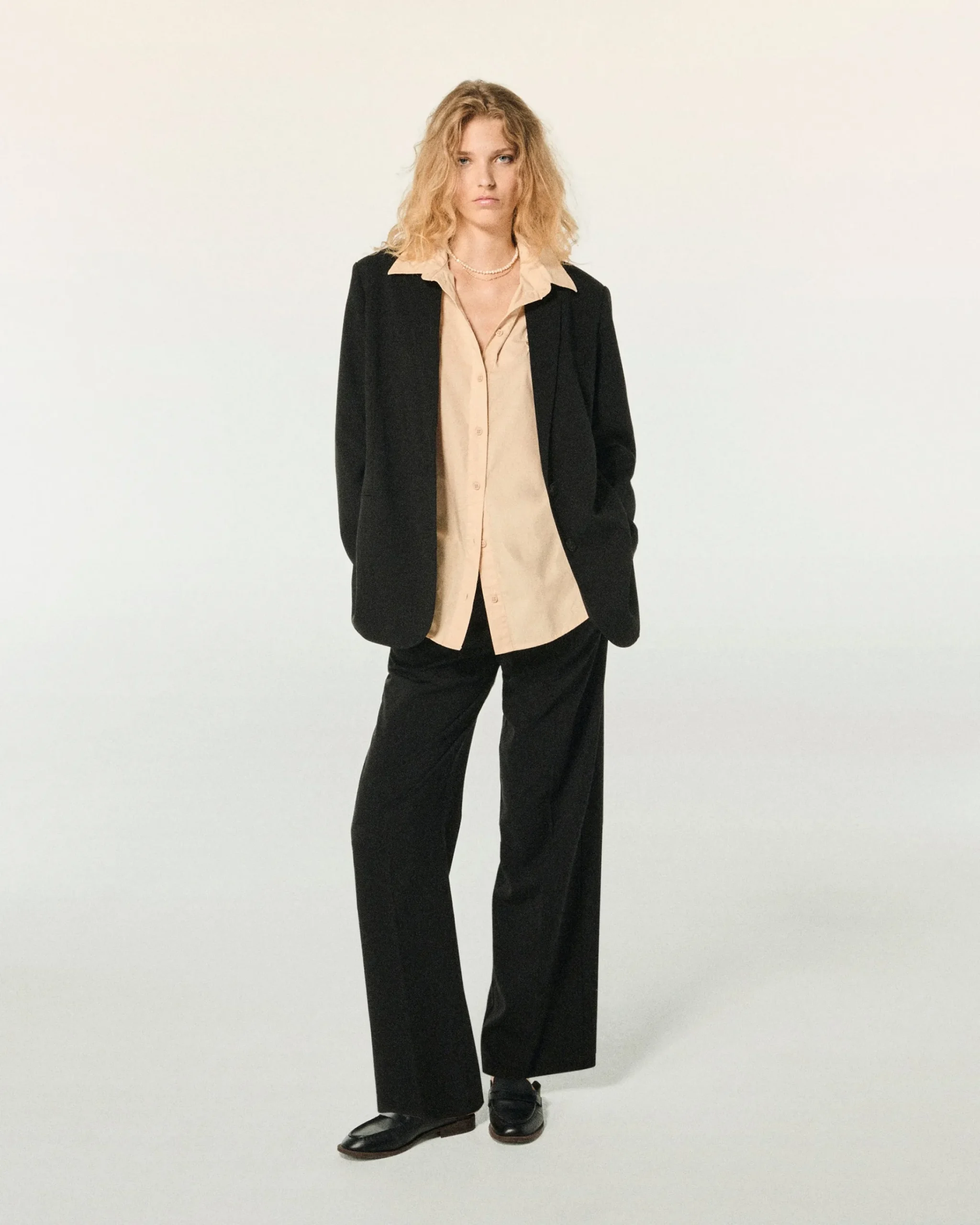 FROM FUTURE Pantaloni Larghi Nero Flash Sale