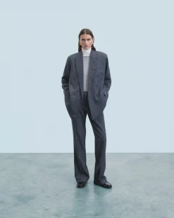 FROM FUTURE Pantaloni Larghi Tailoring GrayStripes Best Sale