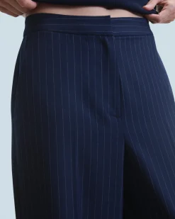 FROM FUTURE Pantaloni Larghi Tailoring NavyStripes Online