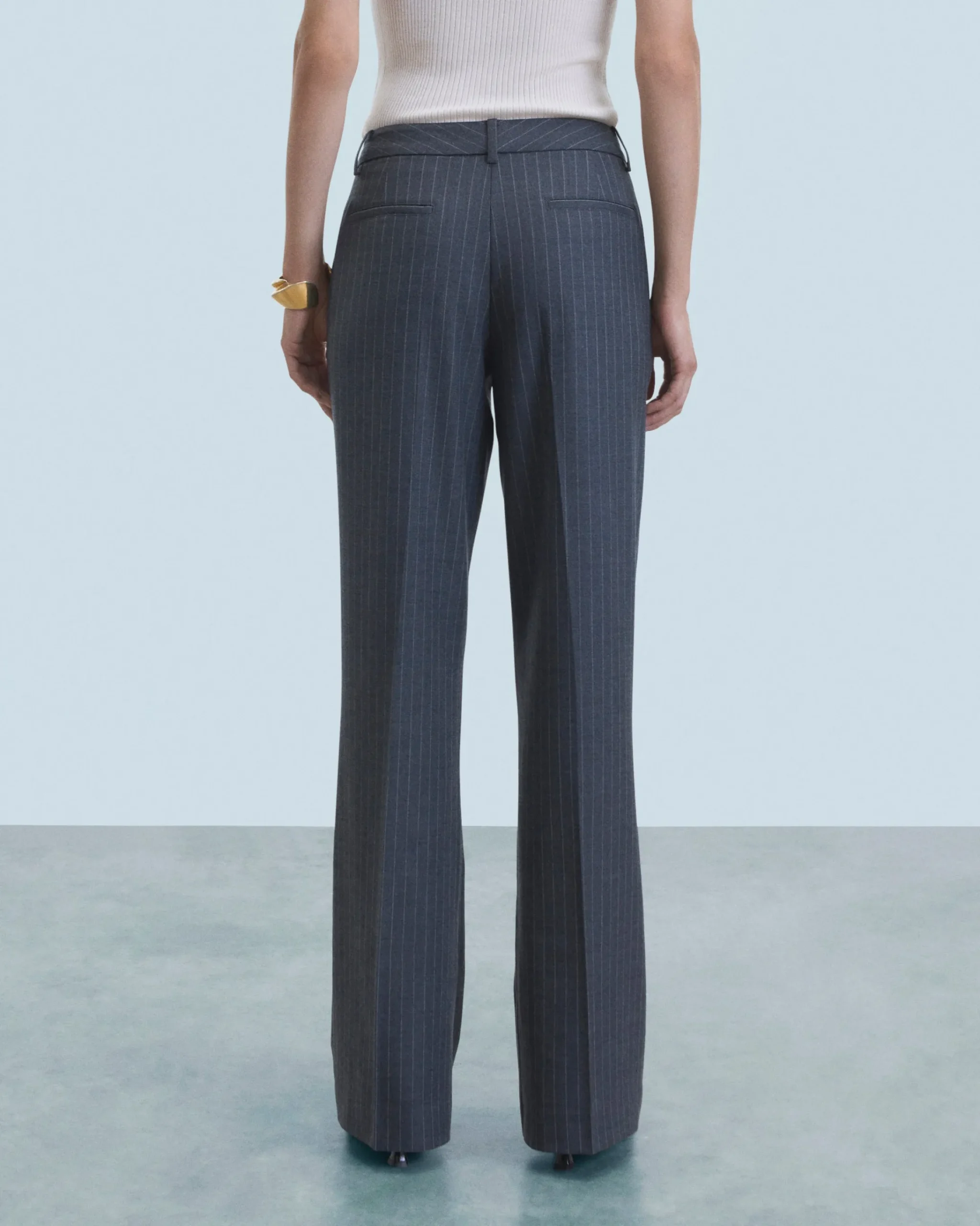 FROM FUTURE Pantaloni Larghi Tailoring GrayStripes Best Sale