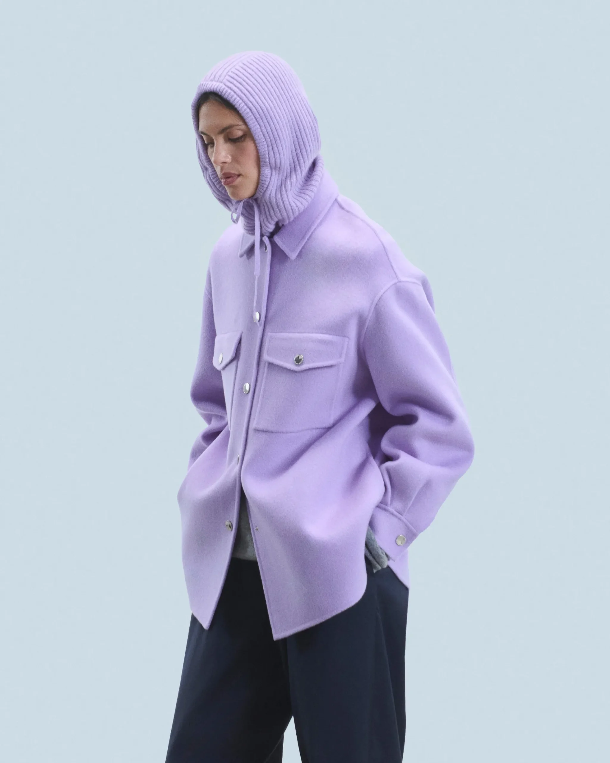 FROM FUTURE Passamontagna Regolare A Cotes MagicLilac Fashion