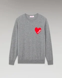 FROM FUTURE Pull Girocollo con cuore Grigioericascuro Store