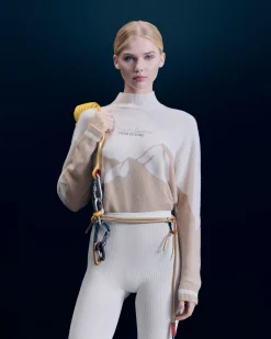 FROM FUTURE Pullover Collo alto Beige Outlet