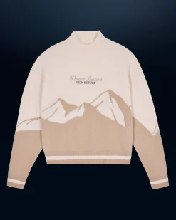 FROM FUTURE Pullover Collo alto Beige Outlet