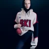 FROM FUTURE Pullover Collo alto con Zip Sabbiadeldeserto New