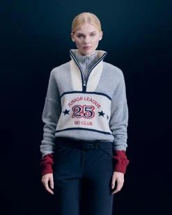 FROM FUTURE Pullover Collo alto con Zip Grigioericascuro Cheap