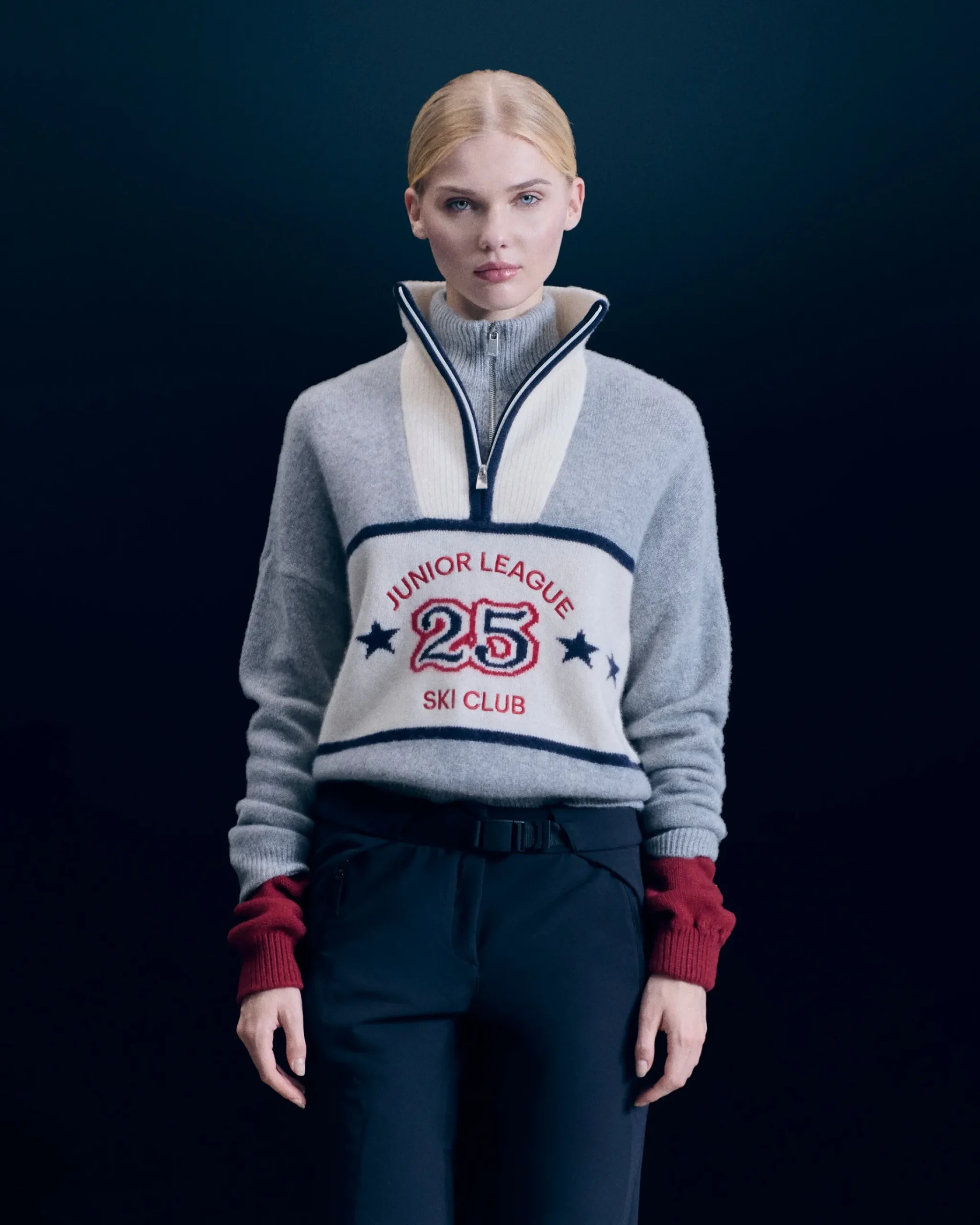 FROM FUTURE Pullover Collo alto con Zip Grigioericascuro Cheap