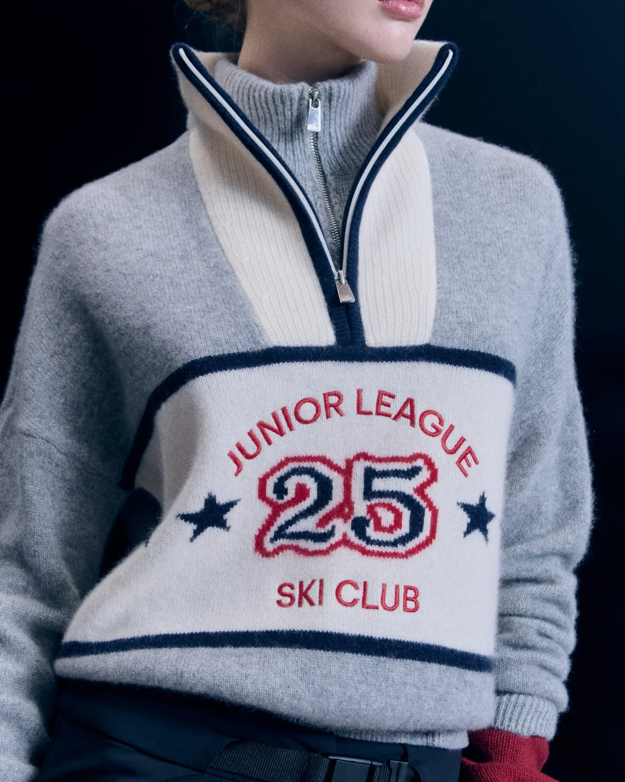 FROM FUTURE Pullover Collo alto con Zip Grigioericascuro Cheap