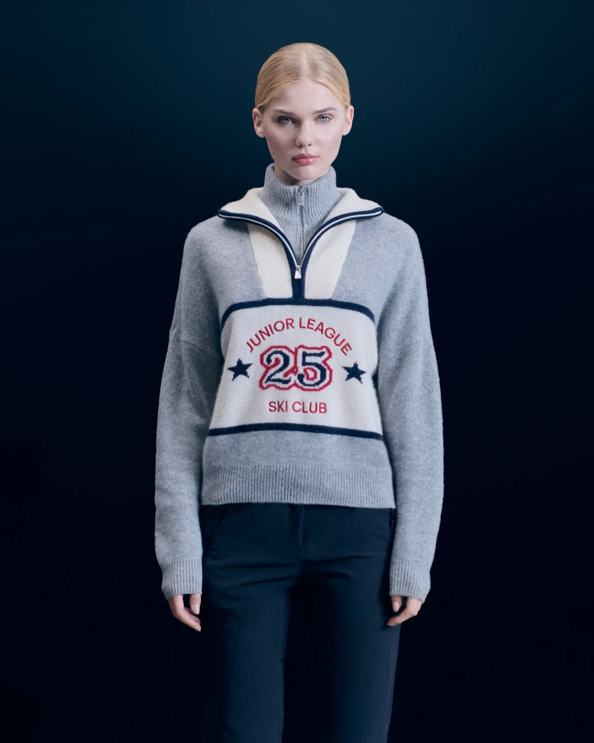 FROM FUTURE Pullover Collo alto con Zip Grigioericascuro Cheap
