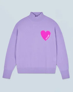 FROM FUTURE Pullover Collo alto Cuore Leggero MagicLilac Hot