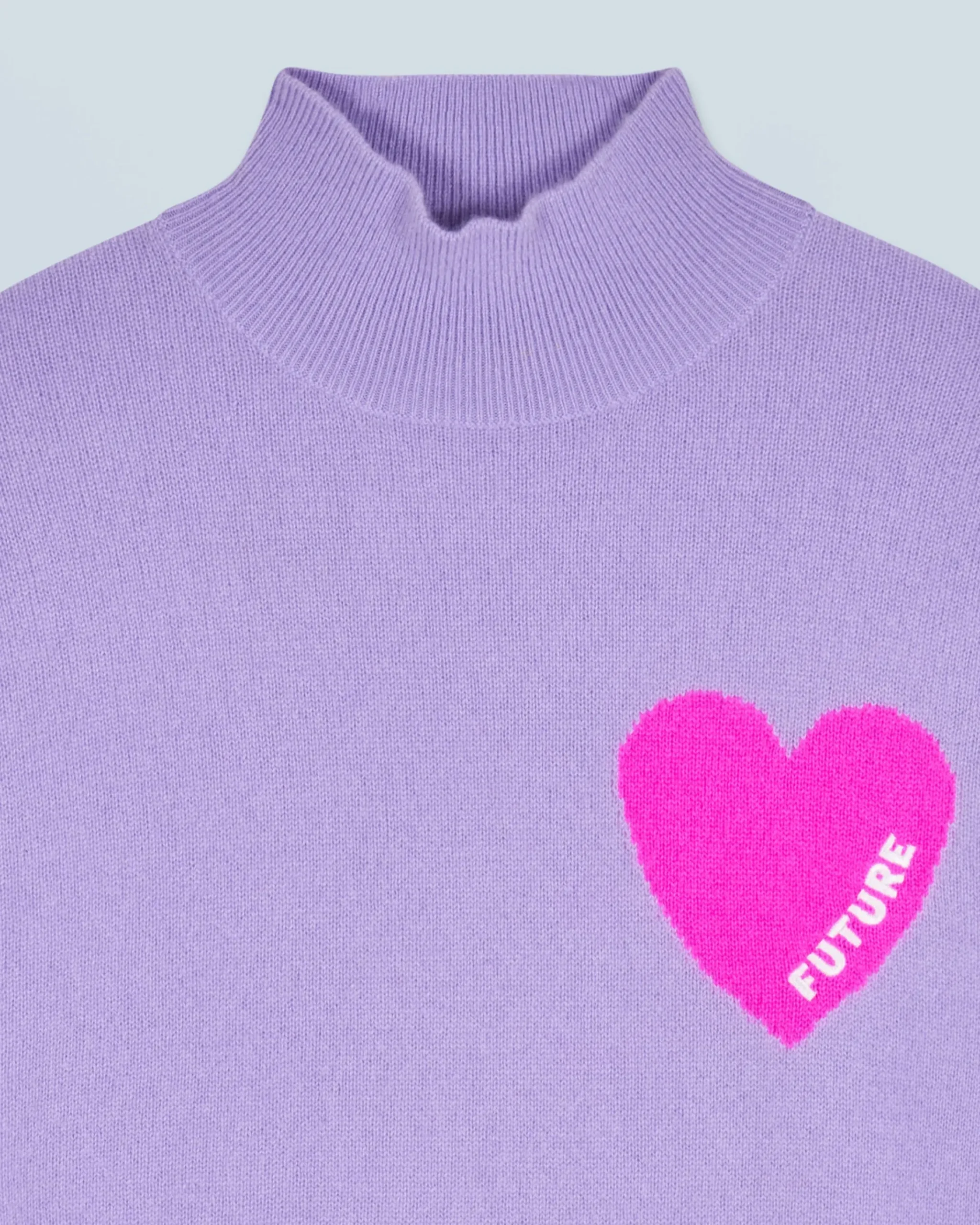 FROM FUTURE Pullover Collo alto Cuore Leggero MagicLilac Hot