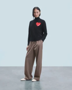 FROM FUTURE Pullover Collo alto Cuore Leggero Grigioericachiaro Fashion
