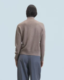 FROM FUTURE Pullover Collo alto Cuore Leggero Taupe Hot