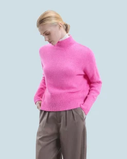 FROM FUTURE Pullover Collo alto Oversize BrightPinkMou Hot