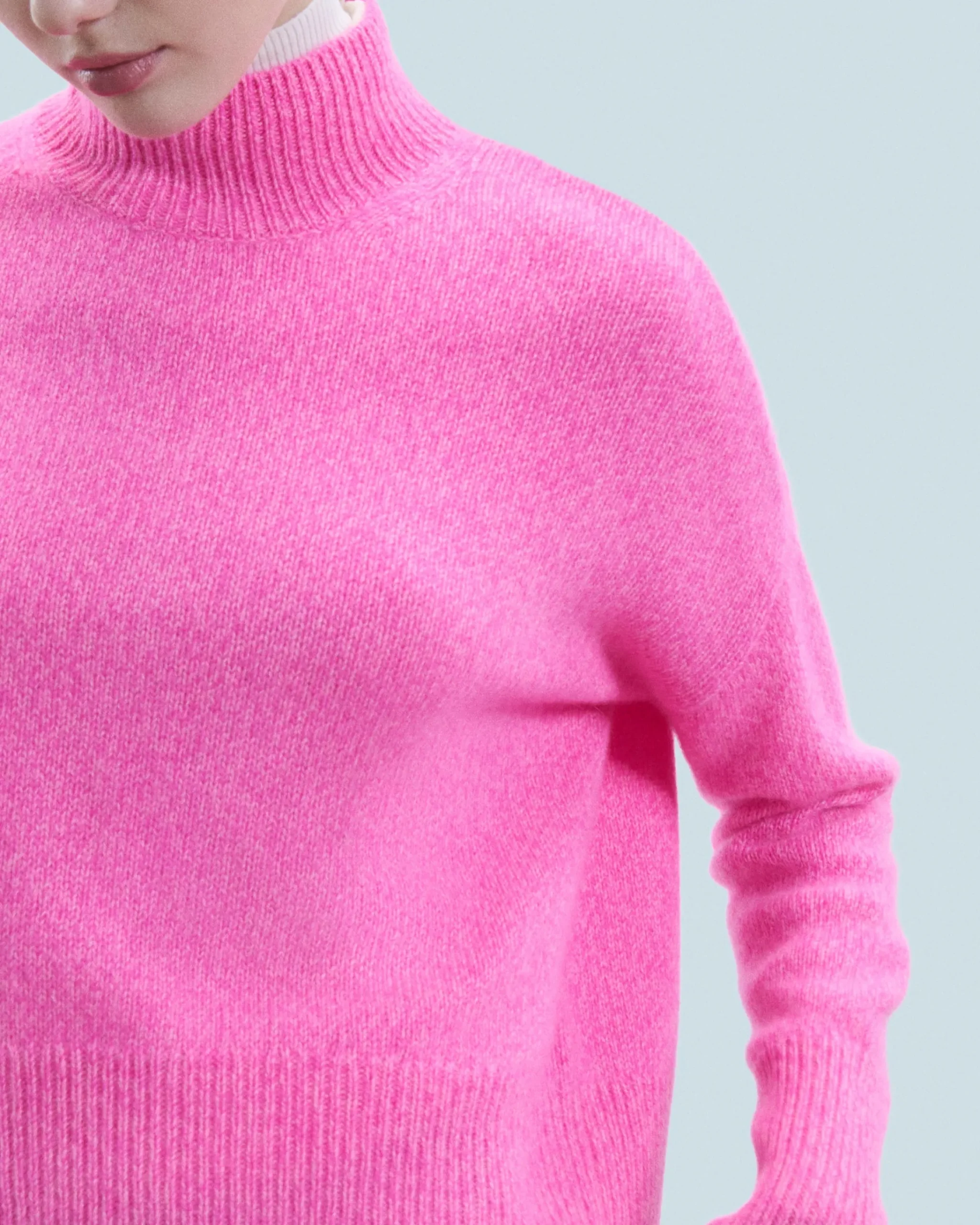 FROM FUTURE Pullover Collo alto Oversize BrightPinkMou Hot