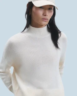 FROM FUTURE Pullover Collo alto Oversize Ecrù Hot