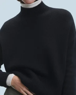 FROM FUTURE Pullover Collo alto Oversize Nero Online