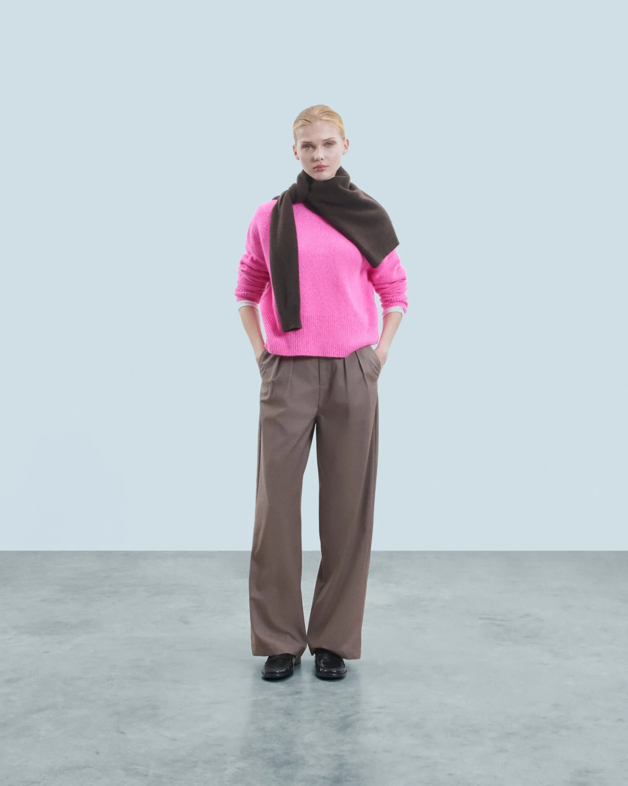FROM FUTURE Pullover Collo alto Oversize BrightPinkMou Hot