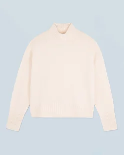 FROM FUTURE Pullover Collo alto Oversize Ecrù Hot