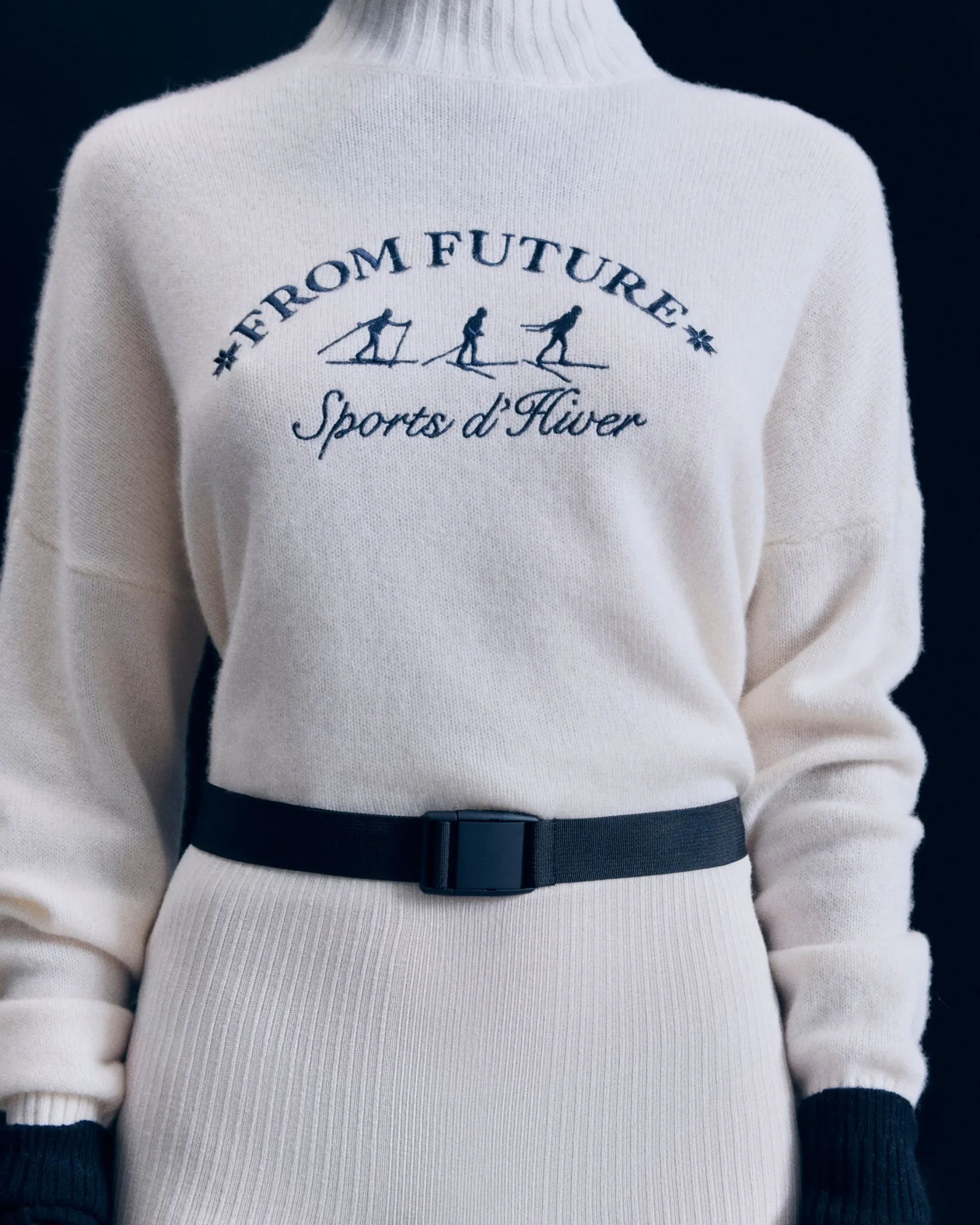 FROM FUTURE Pullover Collo alto Sport invernali Ecrù Cheap