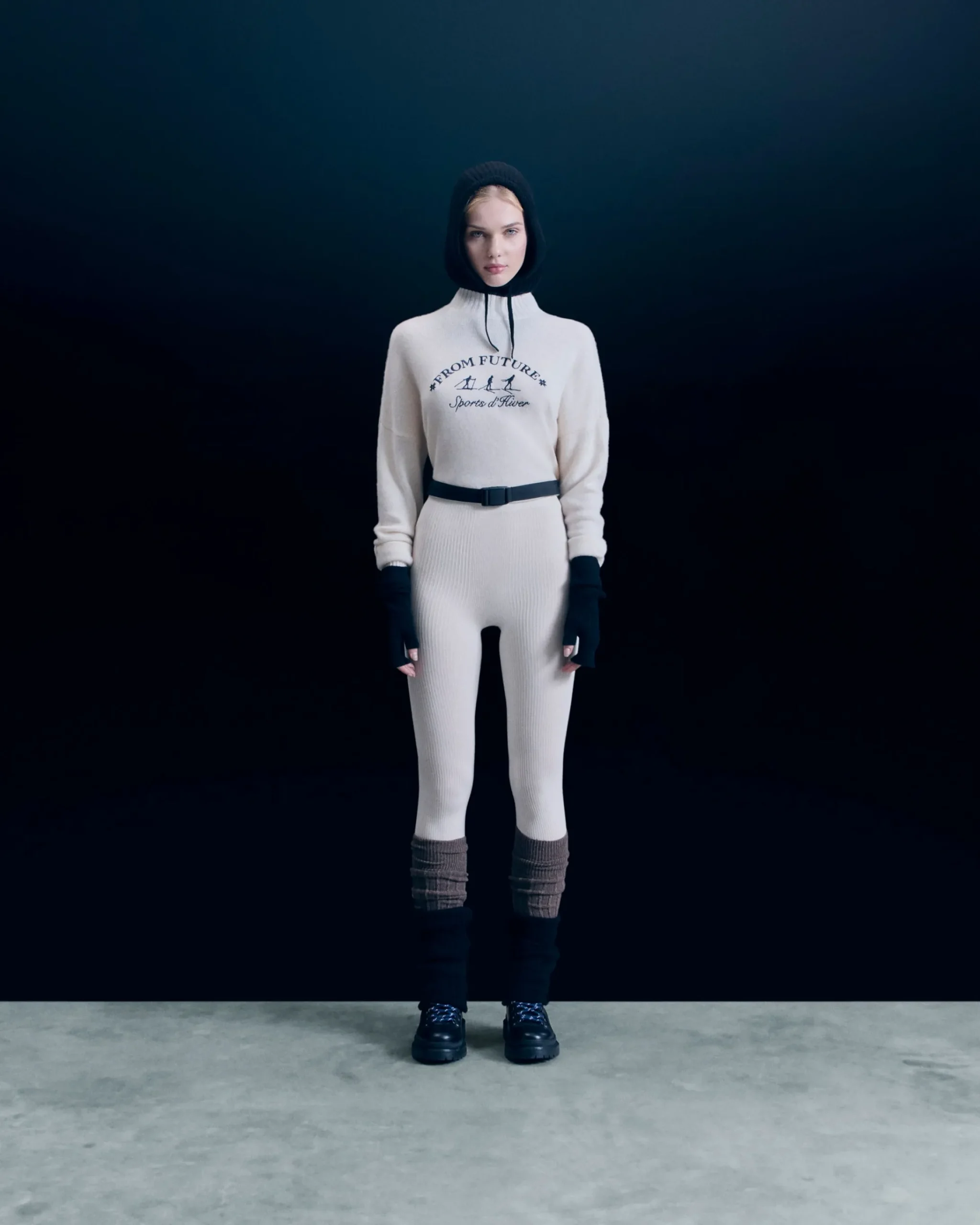 FROM FUTURE Pullover Collo alto Sport invernali Ecrù Cheap