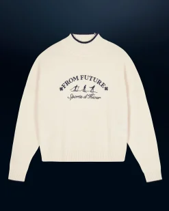 FROM FUTURE Pullover Collo alto Sport invernali Ecrù Cheap