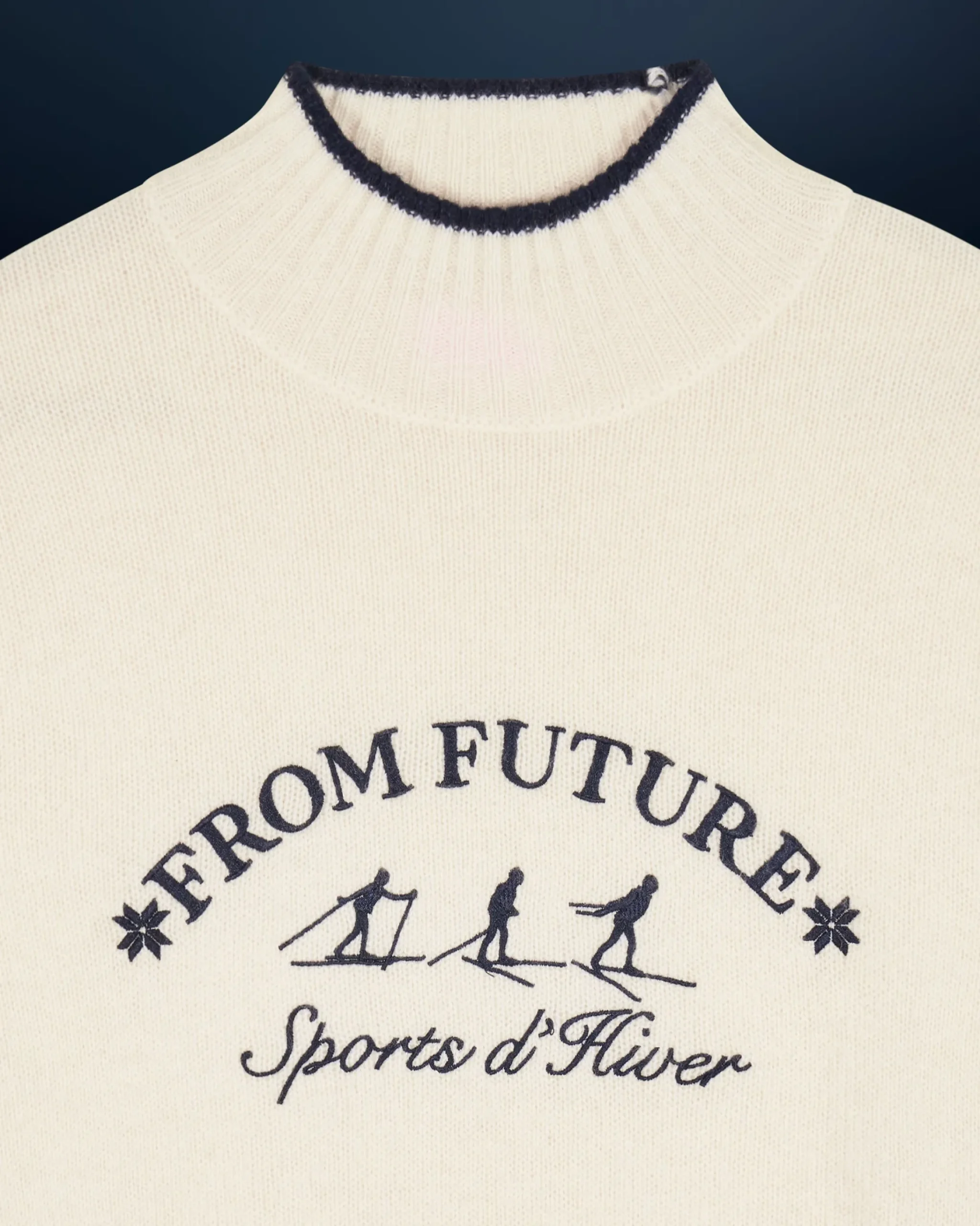 FROM FUTURE Pullover Collo alto Sport invernali Ecrù Cheap