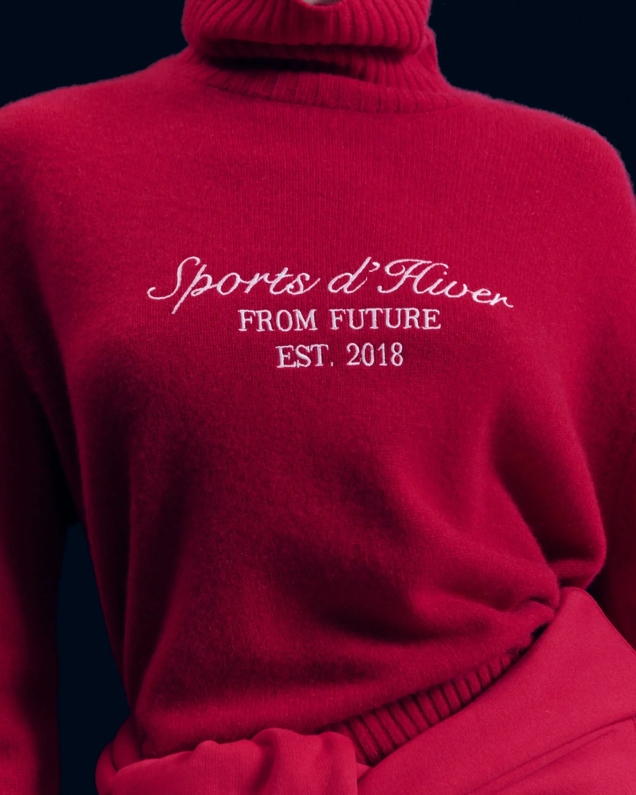 FROM FUTURE Pullover Collo dolcevita DarkRed New