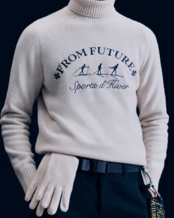 FROM FUTURE Pullover Collo dolcevita Sci di fondo Sabbiadeldeserto Sale