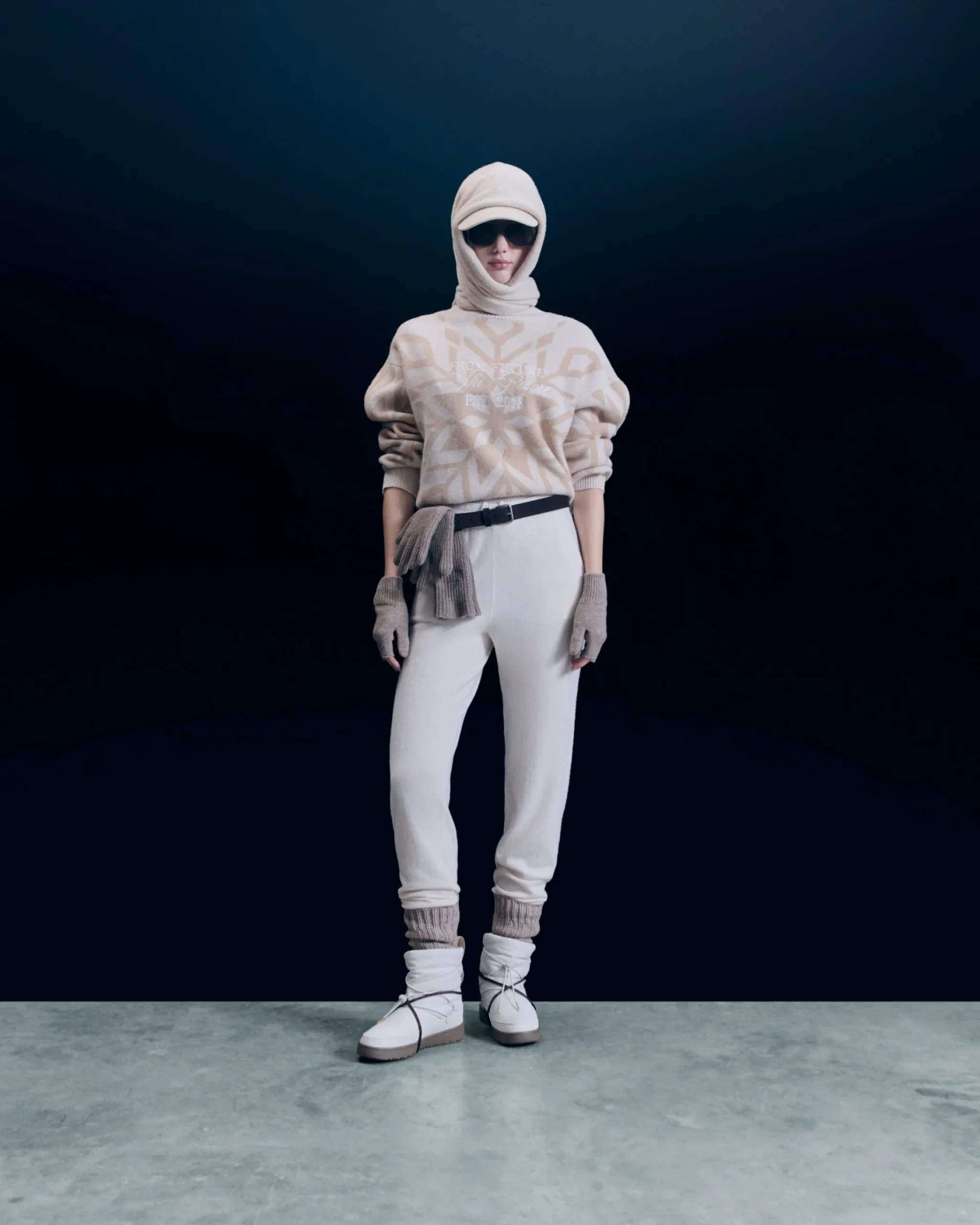 FROM FUTURE Pullover Collo dolcevita Fiocchi di neve Sabbiadeldeserto Flash Sale