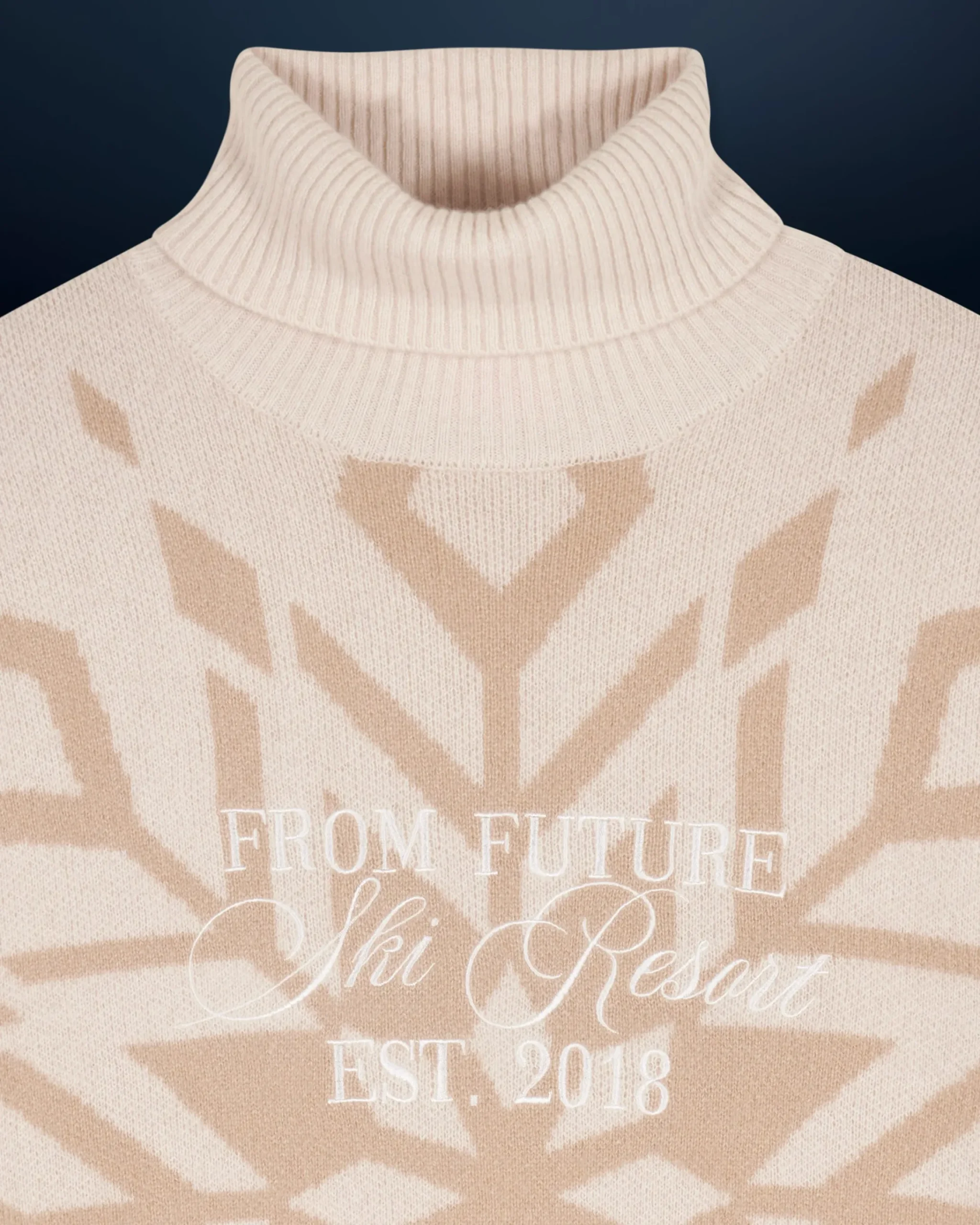 FROM FUTURE Pullover Collo dolcevita Fiocchi di neve Sabbiadeldeserto Flash Sale