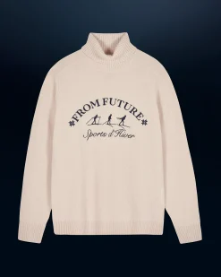 FROM FUTURE Pullover Collo dolcevita Sci di fondo Sabbiadeldeserto Sale
