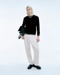 FROM FUTURE Pullover Scollo a V Nero Flash Sale