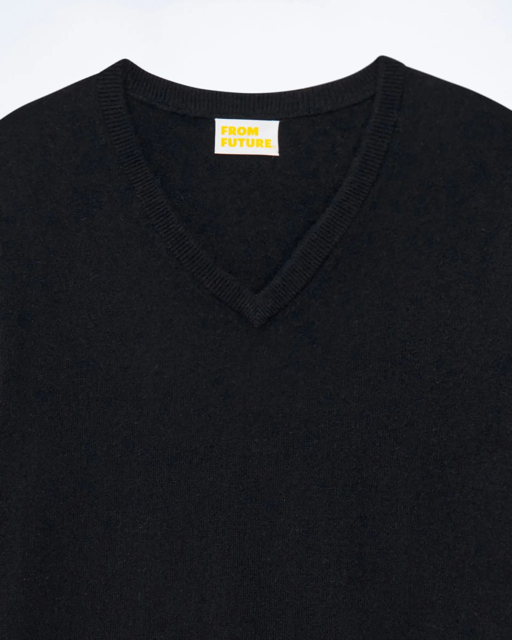 FROM FUTURE Pullover Scollo a V Nero Flash Sale
