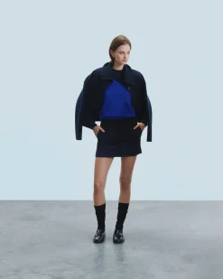 FROM FUTURE Pullover Scollo a V Basic PopBlue Clearance