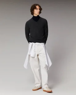 FROM FUTURE Pullover Scollo a V Basic Grigioantracite Cheap