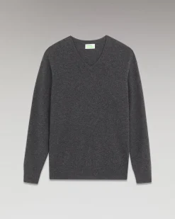 FROM FUTURE Pullover Scollo a V Basic Grigioantracite Cheap