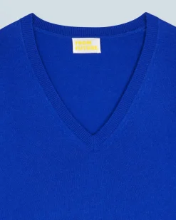 FROM FUTURE Pullover Scollo a V Basic PopBlue Clearance