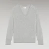FROM FUTURE Pullover Scollo a V Oversize Leggero Grigioericachiaro Cheap