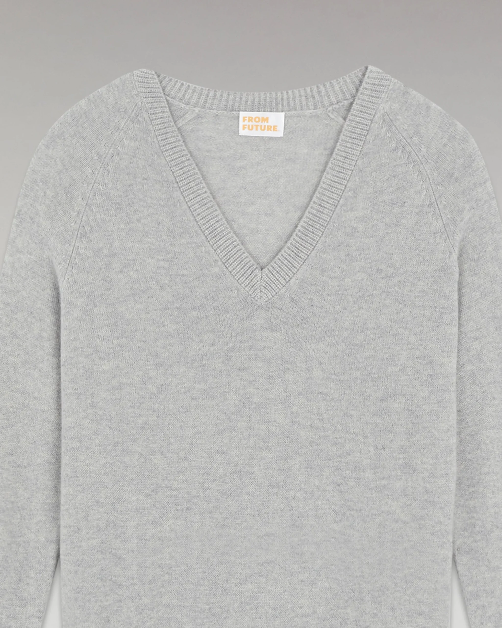 FROM FUTURE Pullover Scollo a V Oversize Leggero Grigioericachiaro Cheap