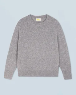 FROM FUTURE Pullover Scollo tondo Oversize Leggero Grigioericascuro Shop