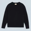 FROM FUTURE Pullover Scollo tondo Oversize Leggero Nero Best Sale