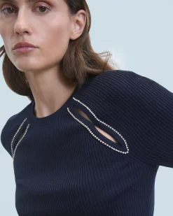 FROM FUTURE Top Maniche corte con Aperture e Ricami MarinaMilitare Outlet