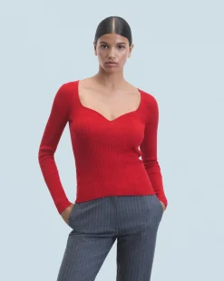 FROM FUTURE Top Maniche lunghe HotRed Sale
