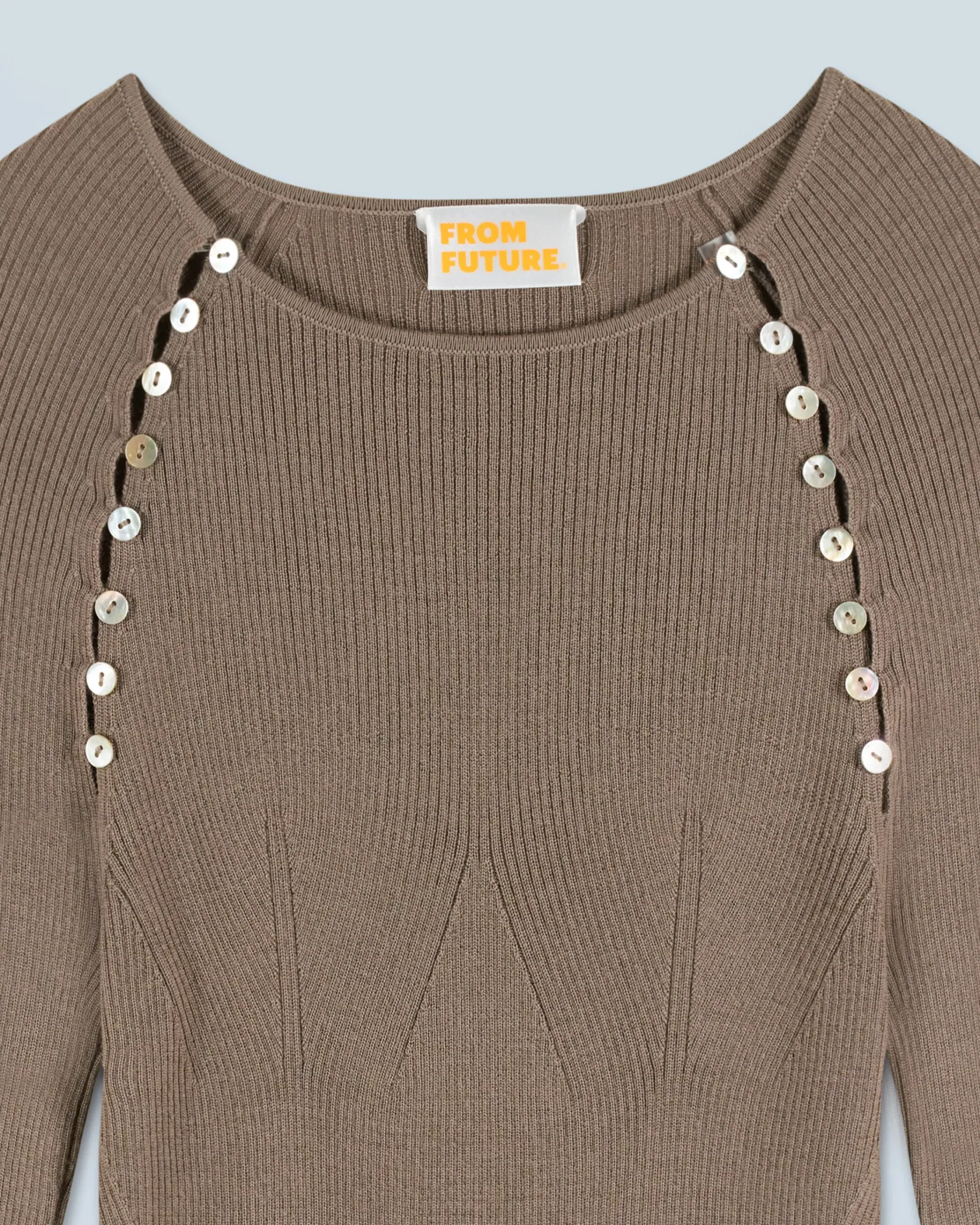 FROM FUTURE Top Maniche lunghe Taupe Best Sale