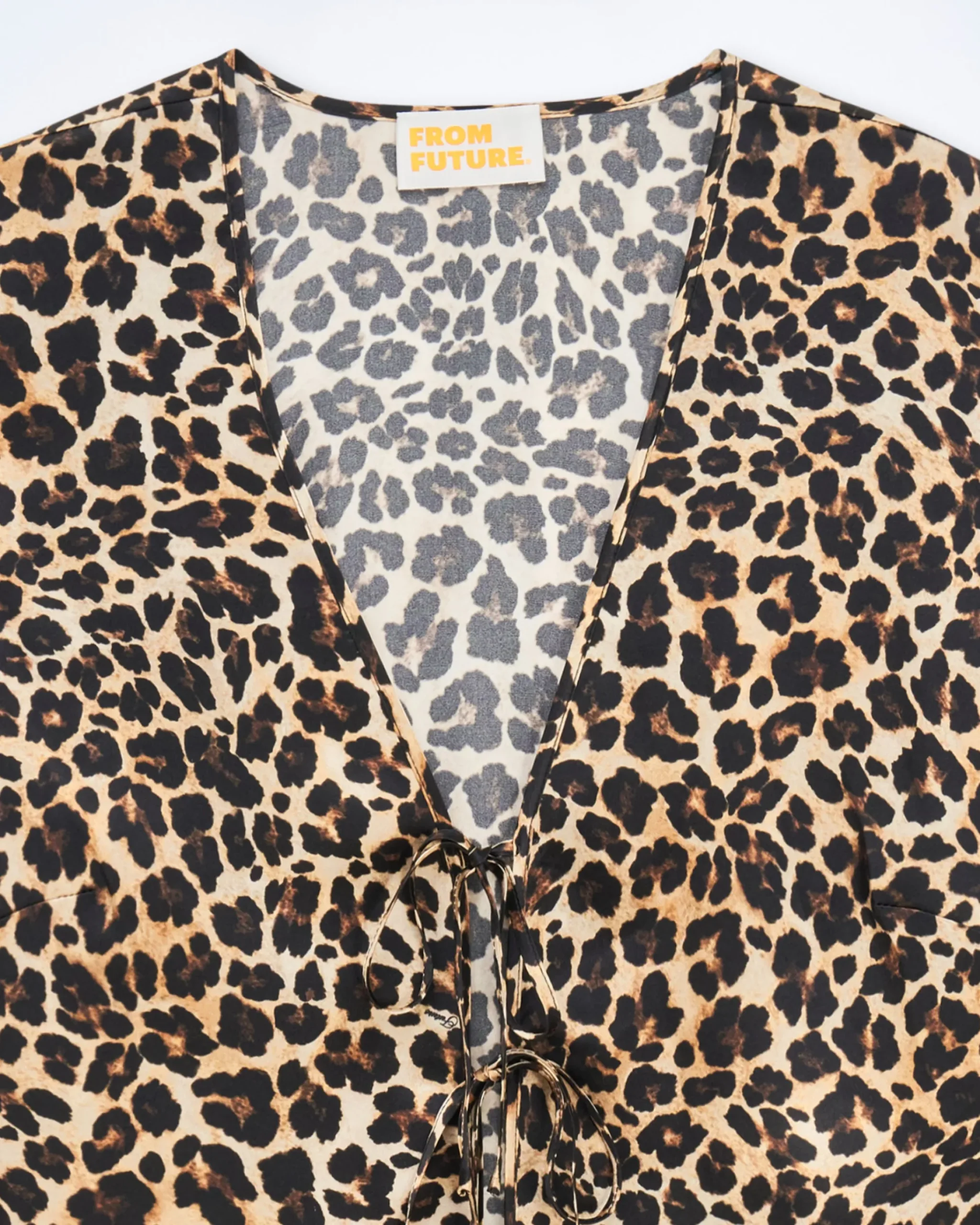 FROM FUTURE Top Maniche lunghe Bordi Pizzo WinterLeopard Fashion