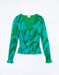 FROM FUTURE Top Maniche lunghe Golda MarvelousGreen Cheap